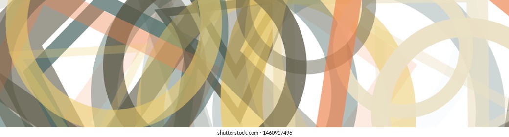 Abstract Generative Art color distributed donut figures background illustration
