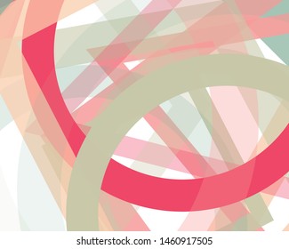 Abstract Generative Art color distributed donut figures background illustration