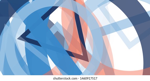 Abstract Generative Art color distributed donut figures background illustration