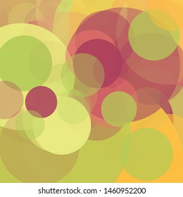 Abstract Generative Art color distributed circles figures background illustration