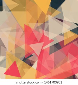 Abstract Generative Art color distributed triangles polygons background illustration
