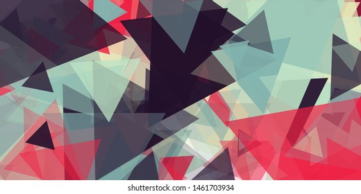 Abstract Generative Art color distributed triangles polygons background illustration