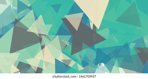 Abstract Generative Art color distributed triangles polygons background illustration