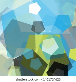 Abstract Generative Art color distributed polygons background illustration