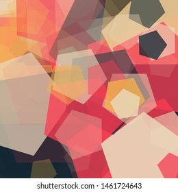 Abstract Generative Art color distributed polygons background illustration