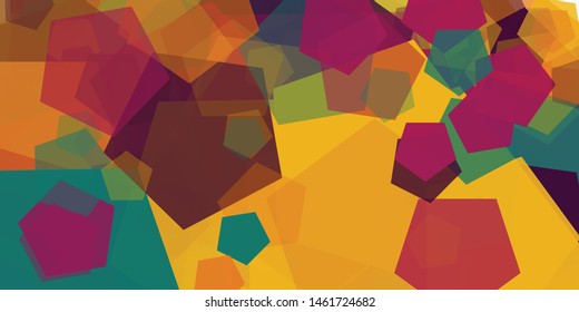 Abstract Generative Art color distributed polygons background illustration