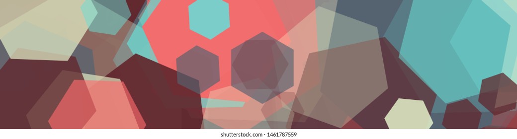 Abstract Generative Art color distributed polygons background illustration