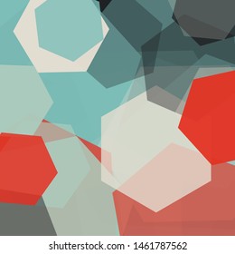 Abstract Generative Art color distributed polygons background illustration