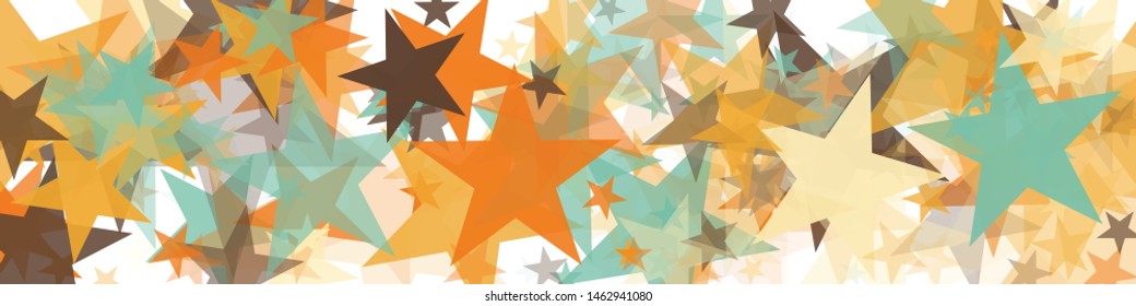 Abstract Generative Art color distributed Stars background illustration
