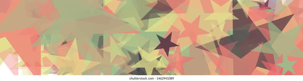 Abstract Generative Art color distributed Stars background illustration