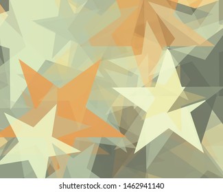 Abstract Generative Art color distributed Stars background illustration