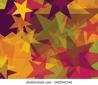 Abstract Generative Art color distributed Stars background illustration