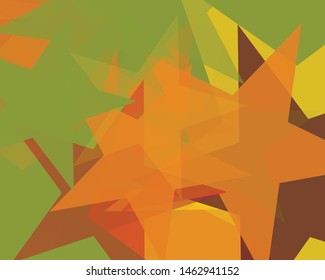 Abstract Generative Art color distributed Stars background illustration