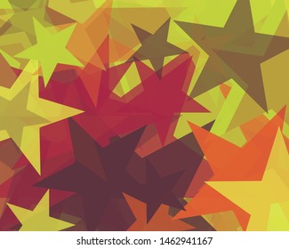 Abstract Generative Art color distributed Stars background illustration
