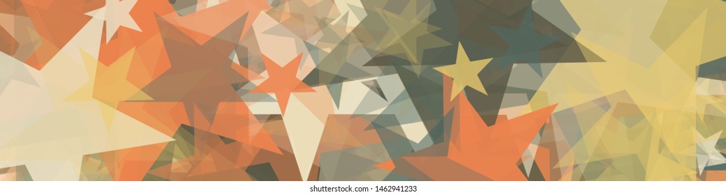 Abstract Generative Art color distributed Stars background illustration