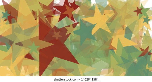 Abstract Generative Art color distributed Stars background illustration