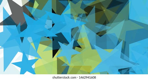 Abstract Generative Art color distributed Stars background illustration