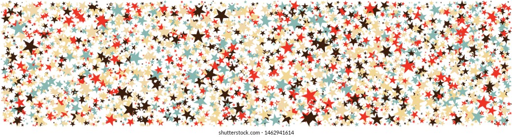 Abstract Generative Art color distributed Stars background illustration