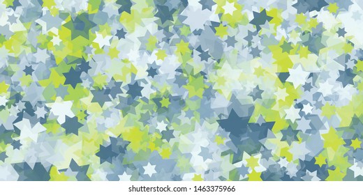 Abstract Generative Art color distributed Stars background illustration