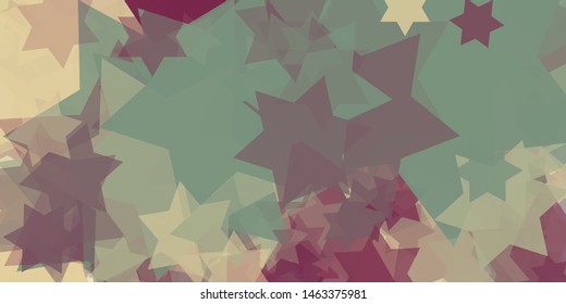Abstract Generative Art color distributed Stars background illustration