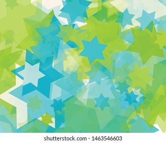 Abstract Generative Art color distributed Stars background illustration