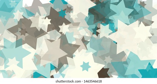 Abstract Generative Art color distributed Stars background illustration