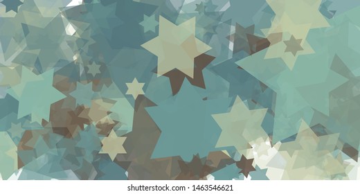 Abstract Generative Art color distributed Stars background illustration