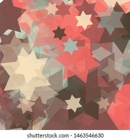 Abstract Generative Art color distributed Stars background illustration