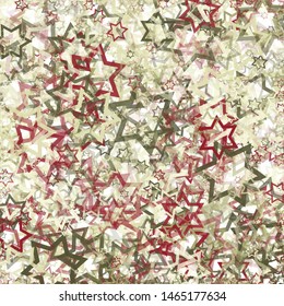 Abstract Generative Art color distributed Stars background illustration