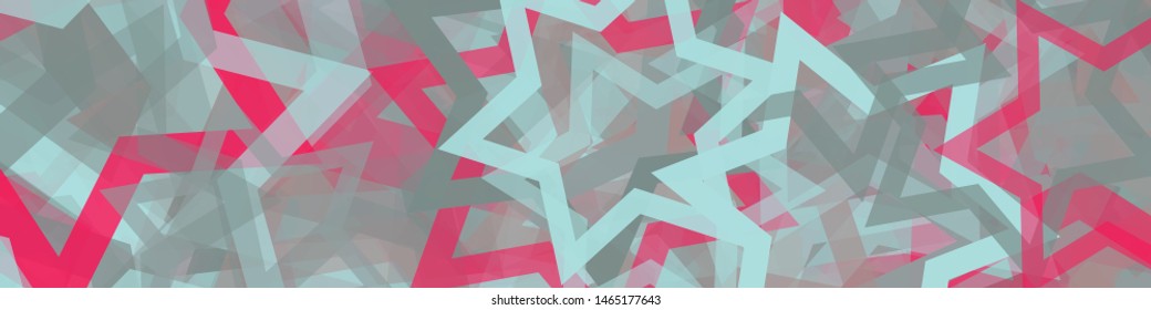 Abstract Generative Art color distributed Stars background illustration
