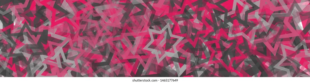 Abstract Generative Art color distributed Stars background illustration