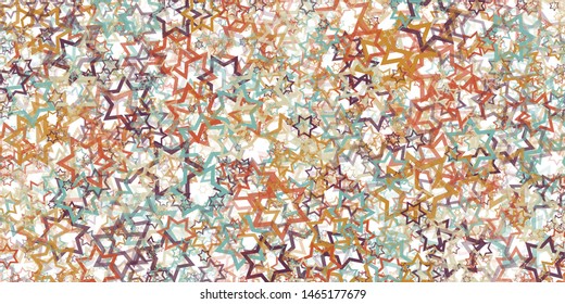 Abstract Generative Art color distributed Stars background illustration