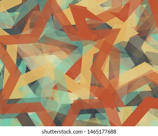 Abstract Generative Art color distributed Stars background illustration