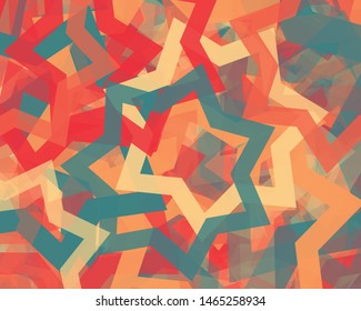 Abstract Generative Art color distributed Stars background illustration