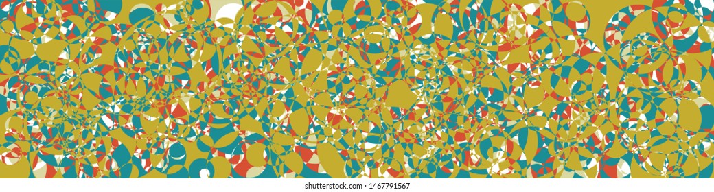 Abstract Generative Art color distributed circles holes background illustration