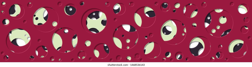 Abstract Generative Art color distributed circles holes background illustration