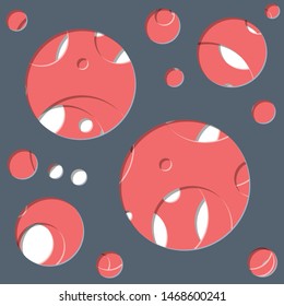 Abstract Generative Art color distributed circles holes background illustration