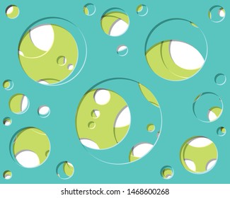 Abstract Generative Art color distributed circles holes background illustration