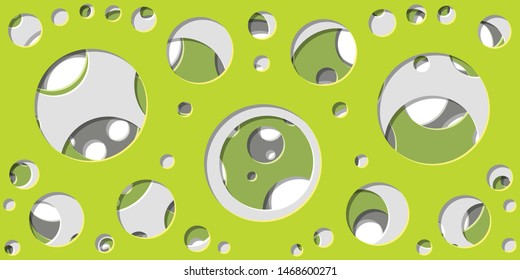Abstract Generative Art color distributed circles holes background illustration
