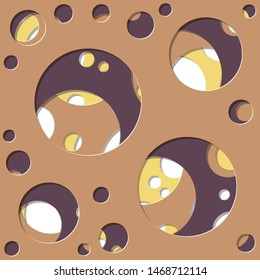 Abstract Generative Art color distributed circles holes background illustration