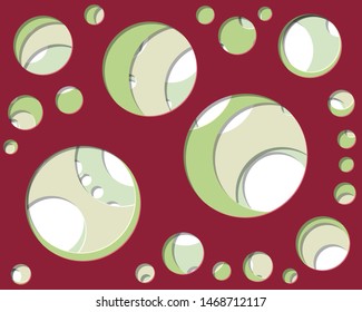 Abstract Generative Art color distributed circles holes background illustration