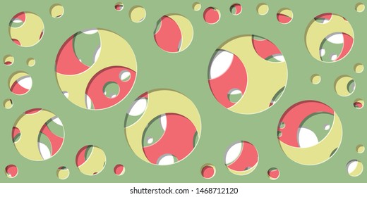 Abstract Generative Art color distributed circles holes background illustration