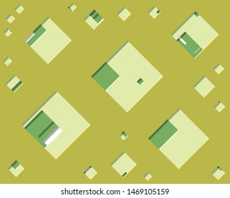 Abstract Generative Art color distributed square holes background illustration