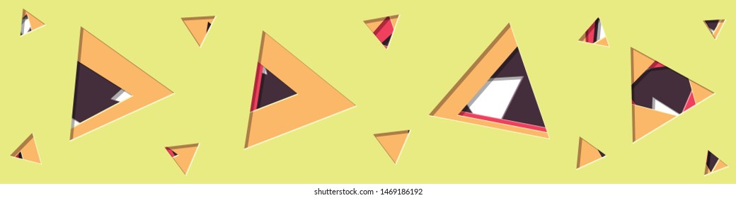 Abstract Generative Art color distributed triangle holes background illustration