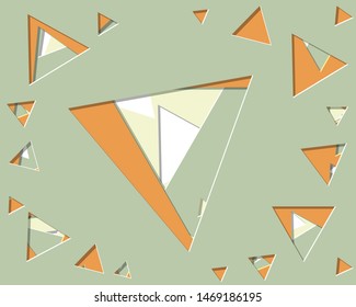 Abstract Generative Art color distributed triangle holes background illustration