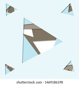 Abstract Generative Art color distributed triangle holes background illustration