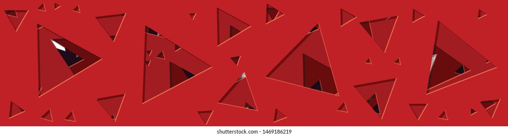 Abstract Generative Art color distributed triangle holes background illustration