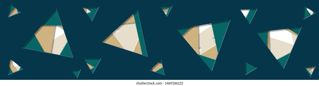 Abstract Generative Art color distributed triangle holes background illustration