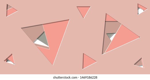 Abstract Generative Art color distributed triangle holes background illustration