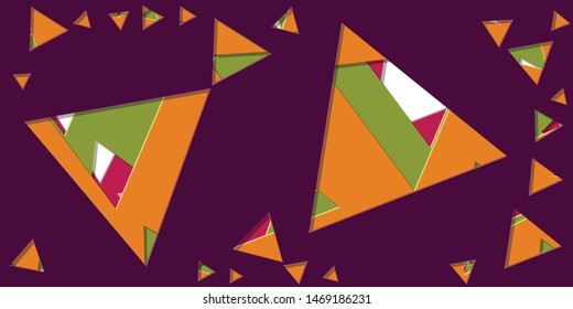 Abstract Generative Art color distributed triangle holes background illustration
